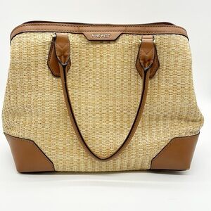 Nine‎ West Brooklyn Jetset Carryall Bag Woven Faux Leather